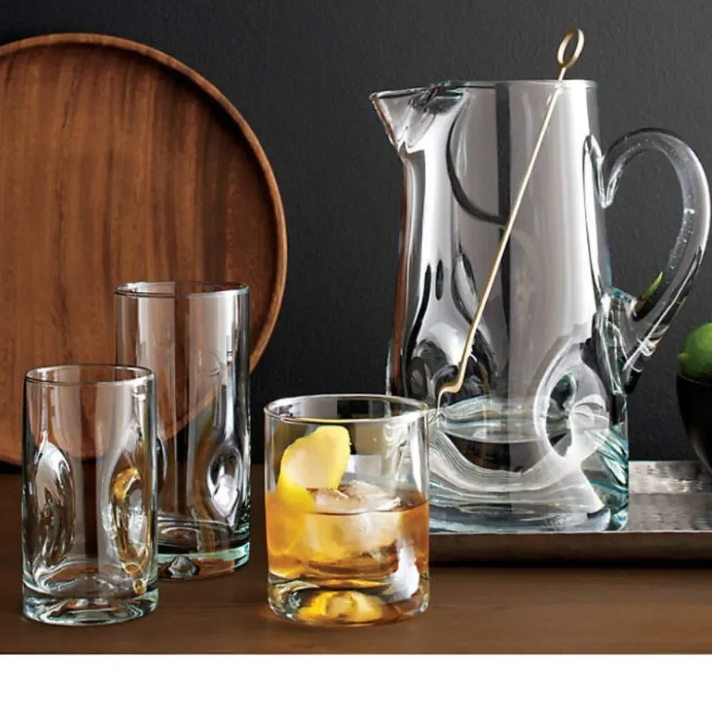 Crate&Barrel Impressions 12-Oz. Double Old-Fashioned Glass Set of 4 NWT